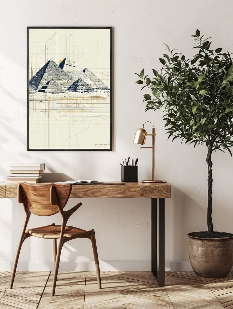 Giza Pyramids in an office