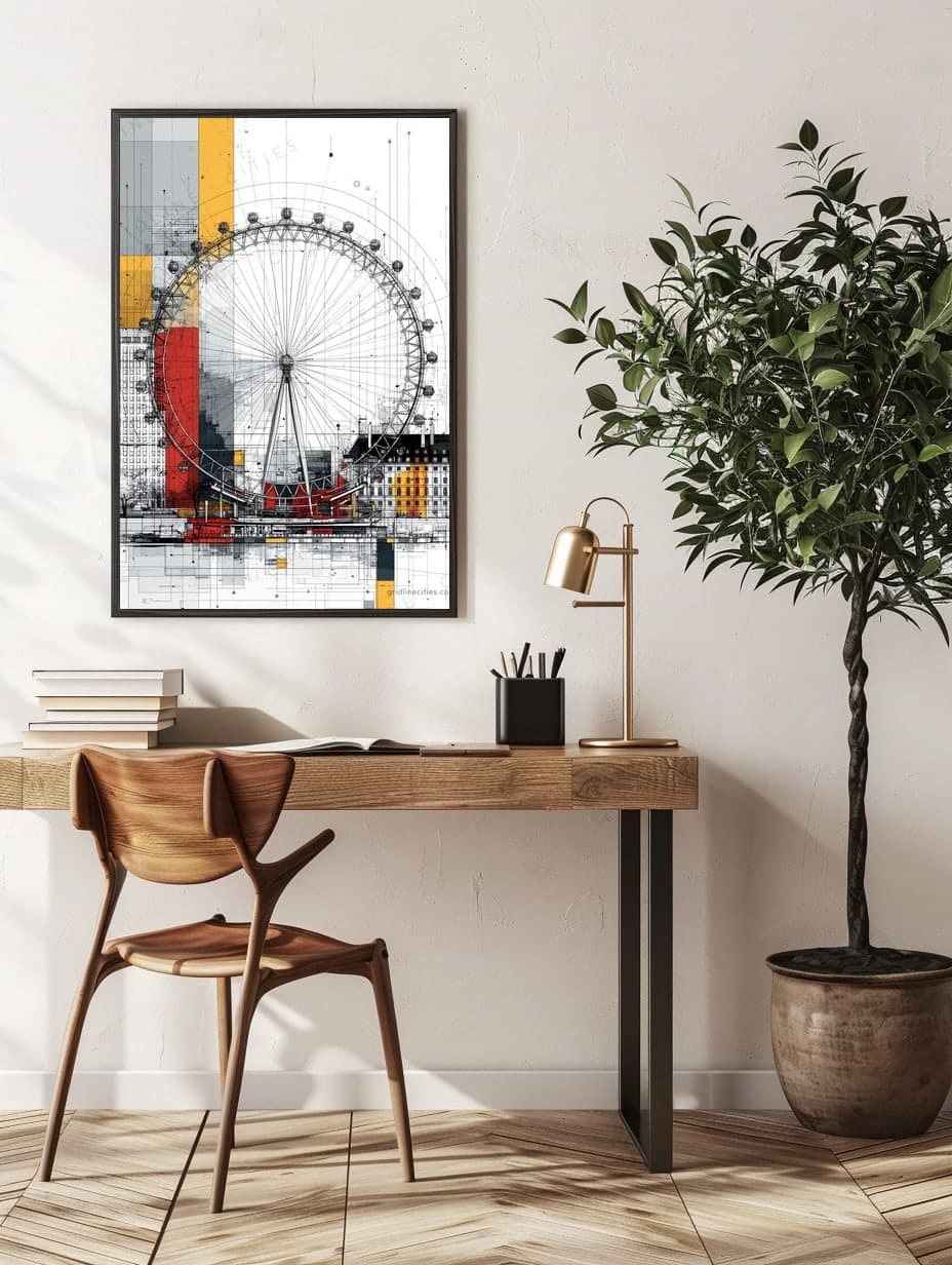 London Eye Mondrian Style in an office