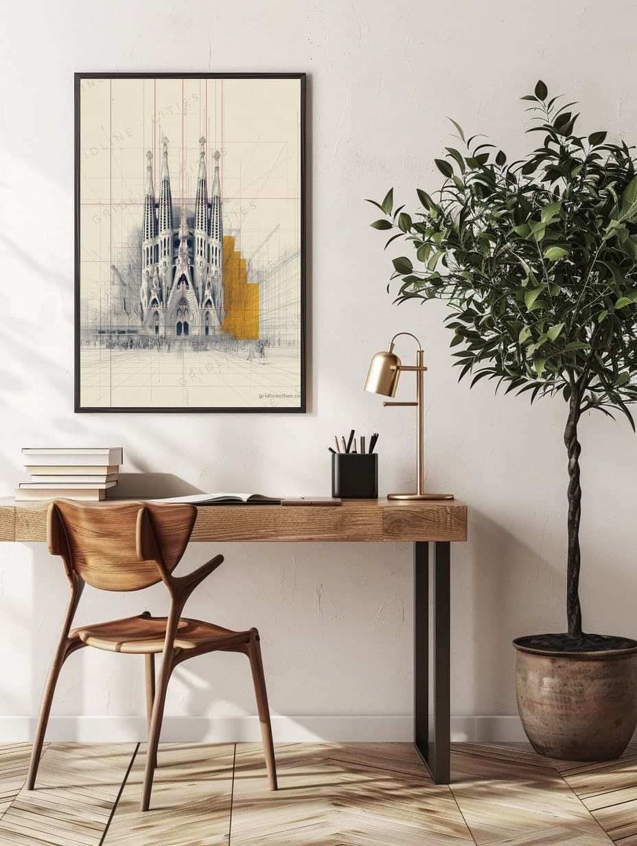 Barcelona Sagrada Familia in an office