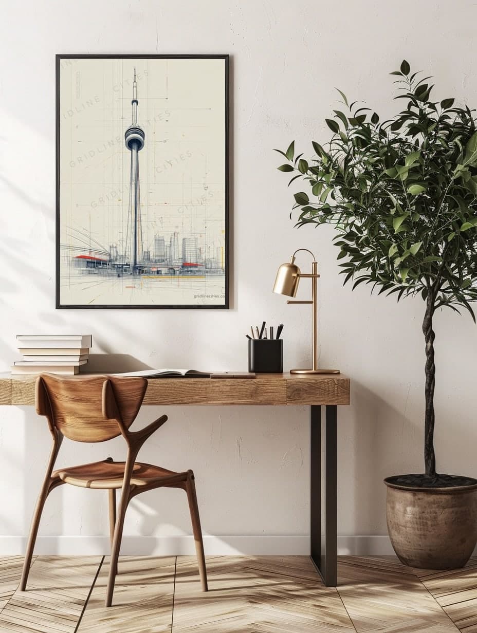 Toronto CN Tower in an office
