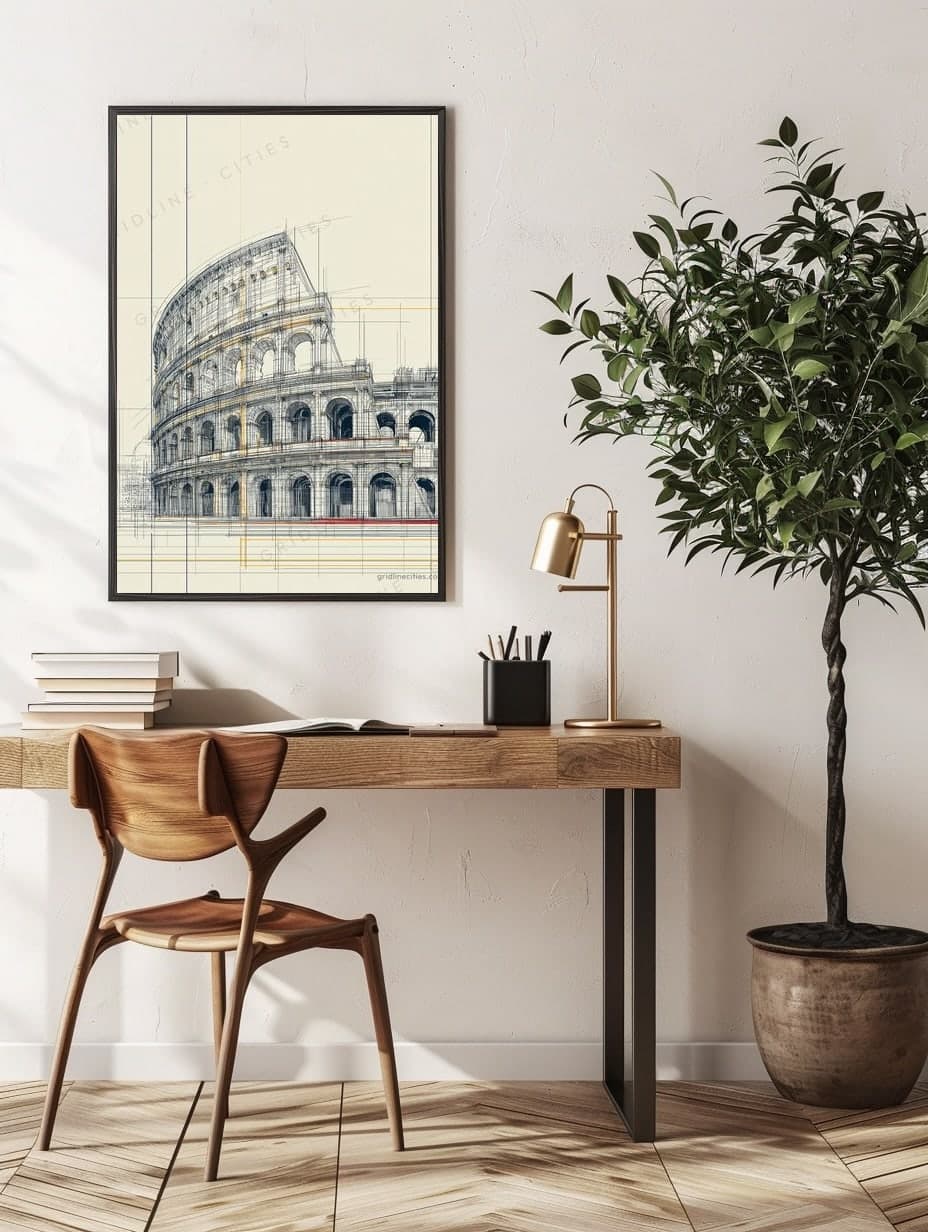 Rome Colloseum in an office